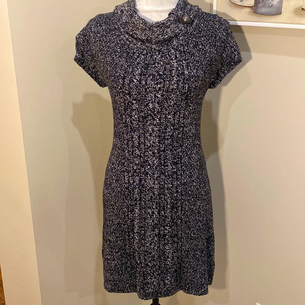 Style&Co sweater dress black white S